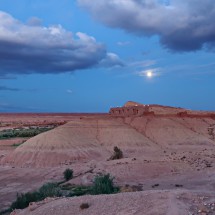 Full moon seen from the campsite in Aït Benhaddou